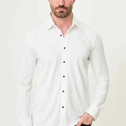 Laredo White Tonal Pinstripe Long Sleeve Dress Shirt