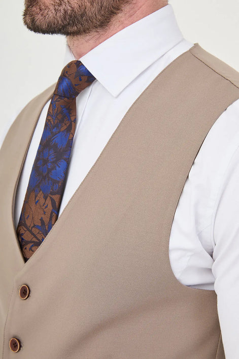 Light Brown Slim Vest