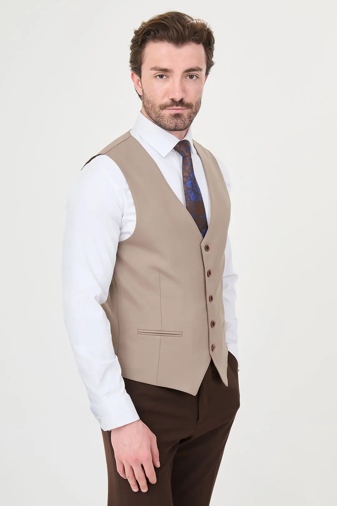 Light Brown Slim Vest