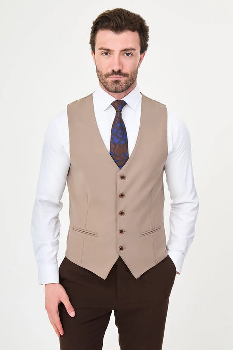 Light Brown Slim Vest