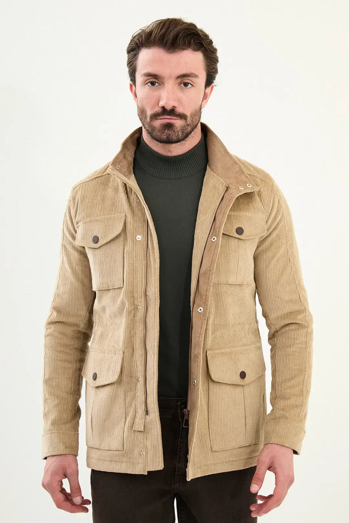 Beige Corduroy Jacket