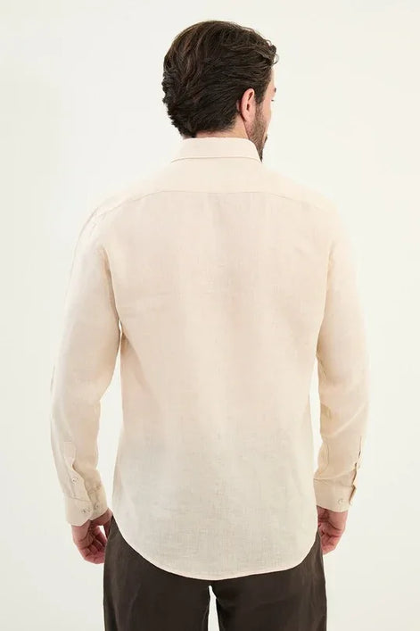 Buy Beige Mens Linen Shirt Online