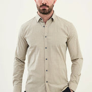 Marina Beige Plaid Shirt