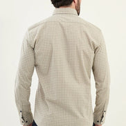 Marina Beige Plaid Shirt