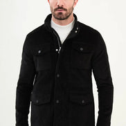 Black Corduroy Wool Jacket