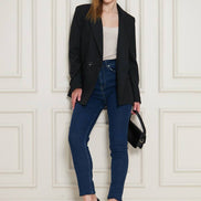 Marina Black Double Breasted Blazer Women