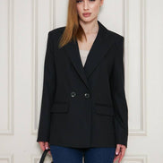 Marina Black Double Breasted Blazer Women