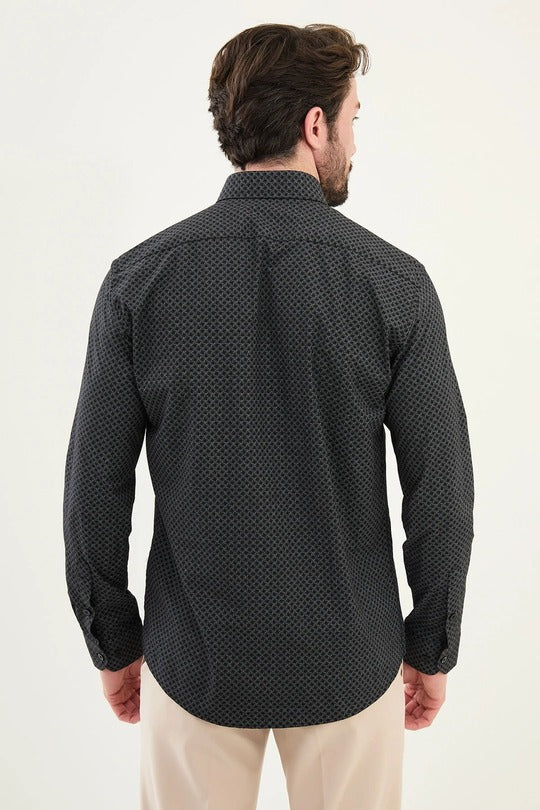 Black Plaid Shirt