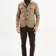Camel Double Pocket Wool Coat
