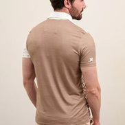 Marina Checkered Mens Polo Shirt Brown