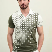 Marina Checkered Mens Polo Shirt Green
