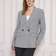 Marina Gray Double Breasted Blazer Women