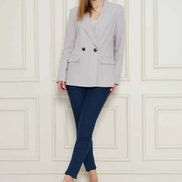 Marina Beige Double Breasted Blazer Women