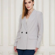 Marina Beige Double Breasted Blazer Women