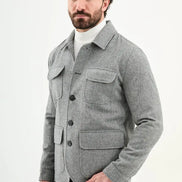 Marina Gray Double Pocket Wool Coat