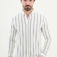 Marina Green Striped Long Sleeve Shirt