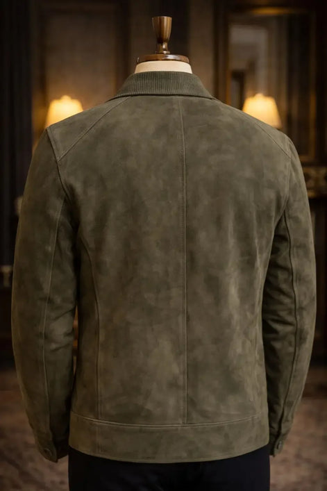 Khaki Lamb Leather Custom Jacket