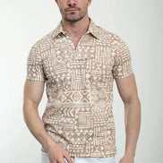 Marina Mens Polo Shirt Beige