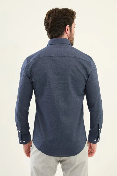 Marina Navy Blue Dress Shirt