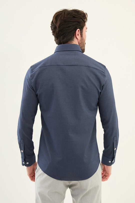 Navy Blue Dress Shirt