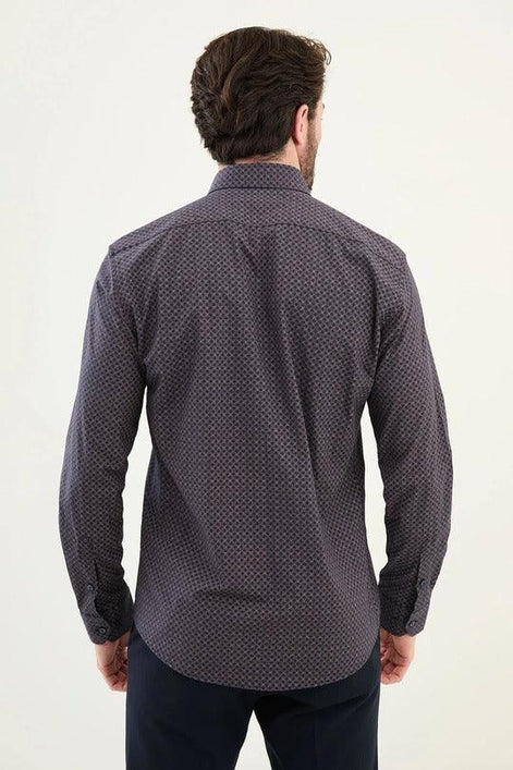 Marina Navy Blue Plaid Shirt