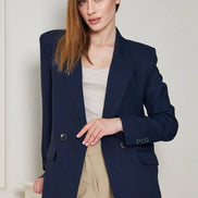 Marina Navy Double Breasted Blazer Women