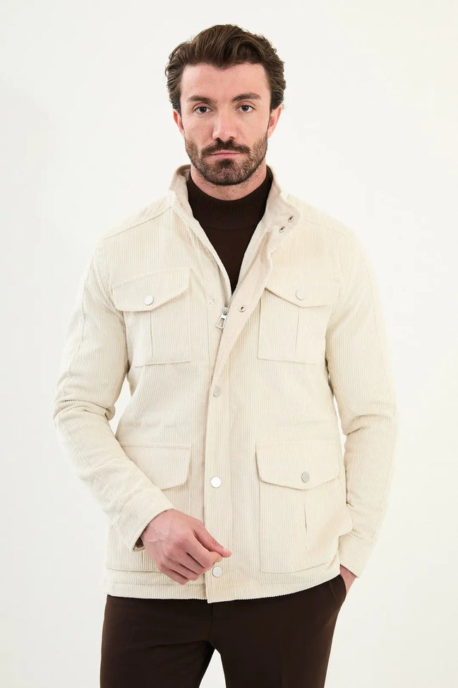Off White Corduroy Jacket