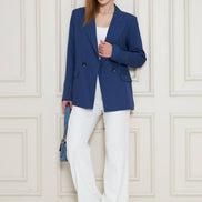 Marina Royal Blue Double Breasted Blazer Women