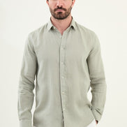 Marina Sage Green Mens Linen Shirt