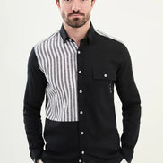Marina Striped Black Long Sleeve Shirt