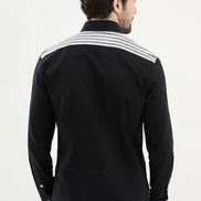 Marina Striped Black Long Sleeve Shirt