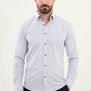 Marina White Plaid Shirt