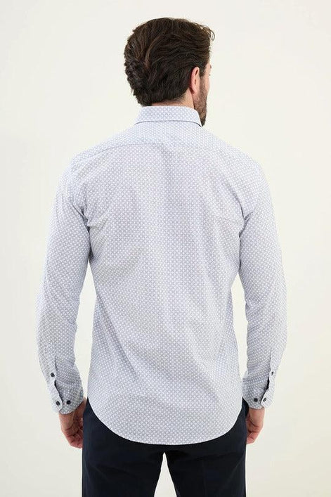 Marina White Plaid Shirt