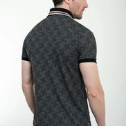Marina Woven Black Polo Shirt