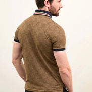 Marina Woven Brown Polo Shirt