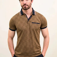 Marina Woven Brown Polo Shirt