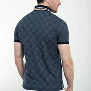 Marina Woven Navy Polo Shirt
