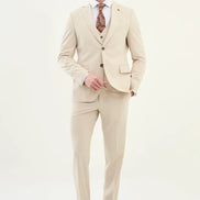 Marion 3 Piece Beige Suit