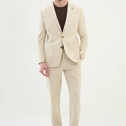 Marion Beige Mens Linen Suit