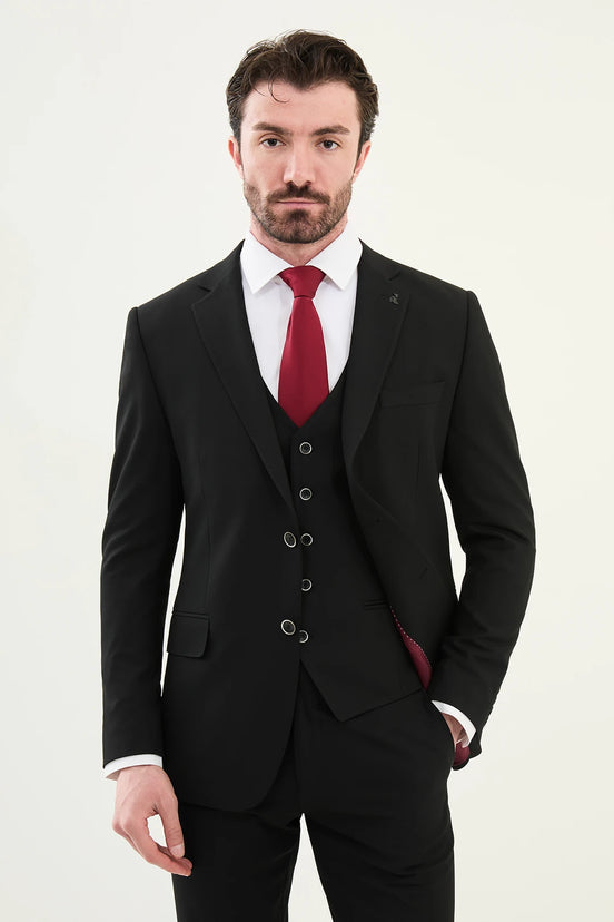 Black 3 Piece Suit for Men