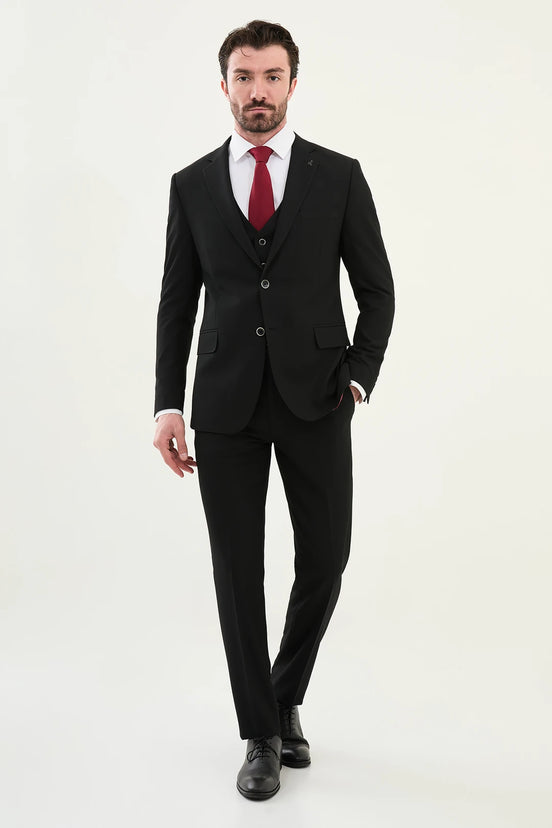 Black 3 Piece Suit for Men