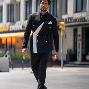 Marion Black and White Suit