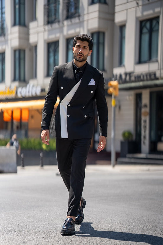 Black and White Suit