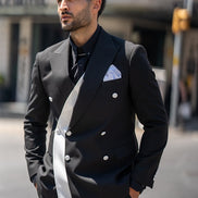 Marion Black and White Suit