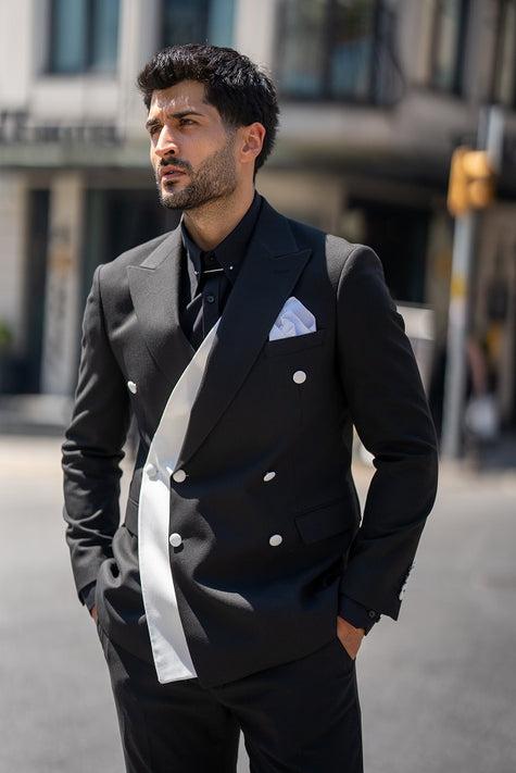 Black and White Suit