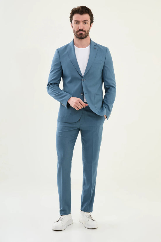 Blue Mens Summer Suit
