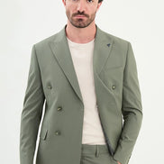 Marion Cotton Sage Green Double Breasted Suit