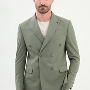 Marion Cotton Sage Green Double Breasted Suit