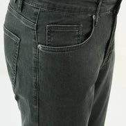 Dark Gray Striped Jeans