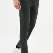 Dark Gray Striped Jeans